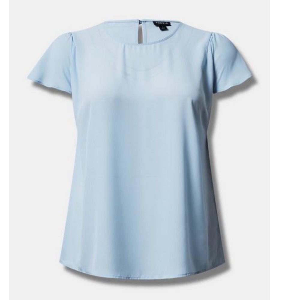 NWT TORRID GEORGETTE FLUTTER SHORT SLEEVE TOP SIZE 1